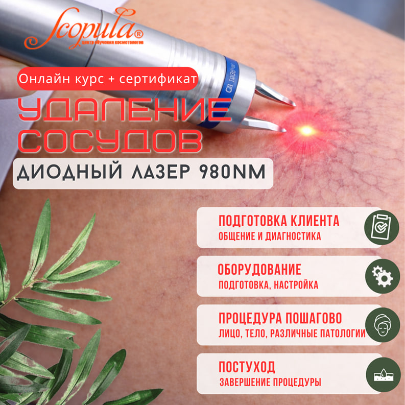 Удаление сосудов диодным лазером: онлайн-курс с сертификатом. Теория и практика